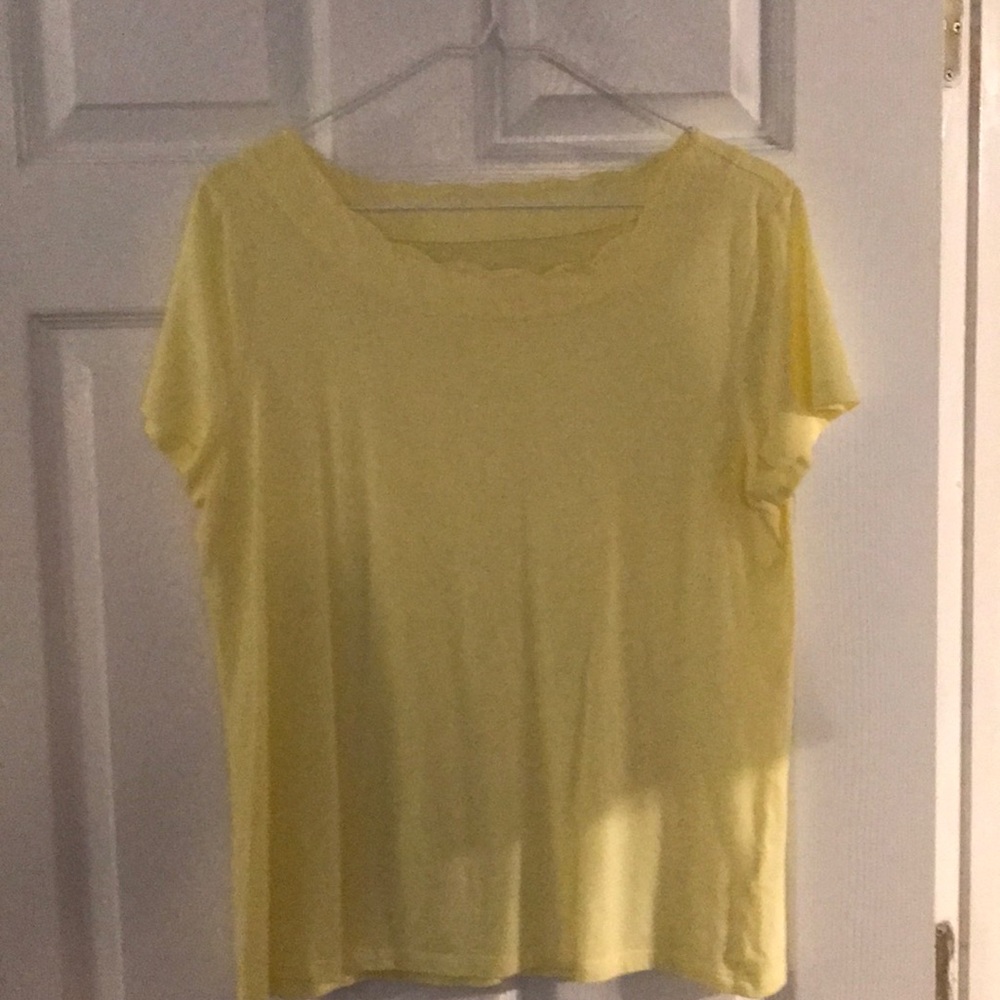 A Talbots soft yellow top